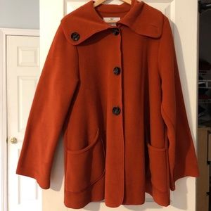 Janksa cozy tie-button fleece jacket